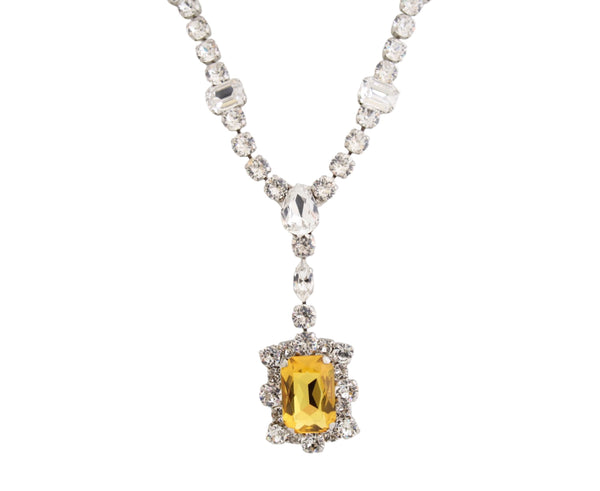 Dynasty Diana Citrine Pendant Necklace