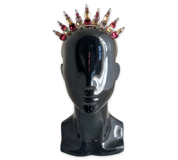 LIBERTY CHAMPAGNE ROSE CRYSTAL HEADPIECE - O-JSS