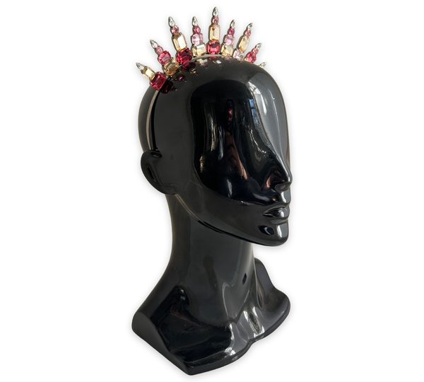 LIBERTY CHAMPAGNE ROSE CRYSTAL HEADPIECE - O-JSS