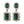 Load image into Gallery viewer, Dynasty Angelina Emerald Earrings
