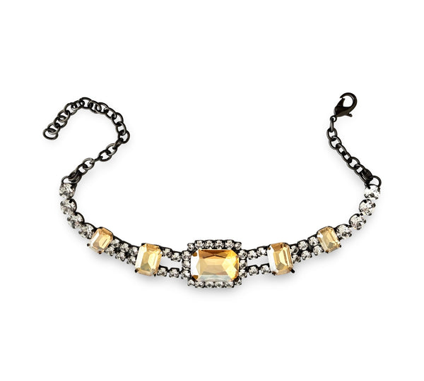 Dynasty Anne Champagne Crystal Choker