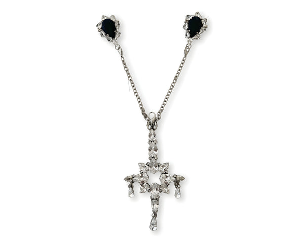 La Croix Dynasty Trilliant Crucifix Chandelier with Brooches