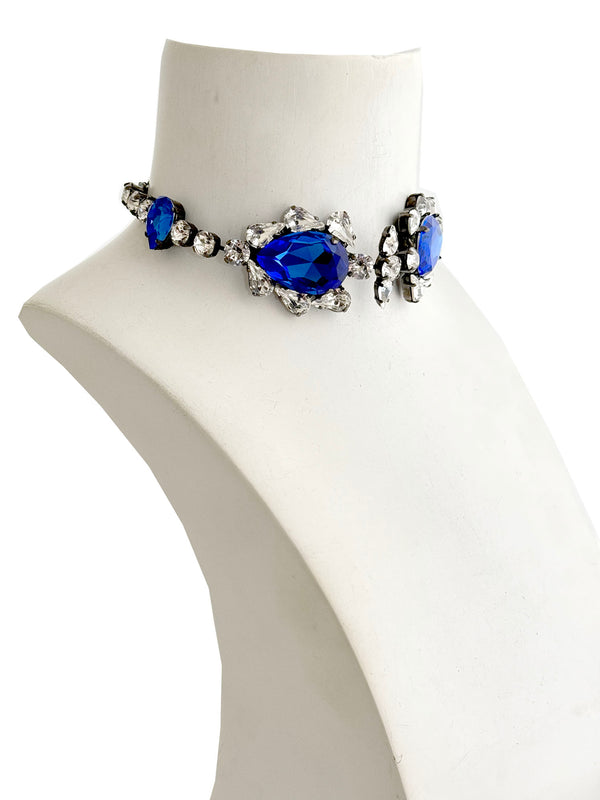 Dynasty Satine Sapphire Crystal Choker