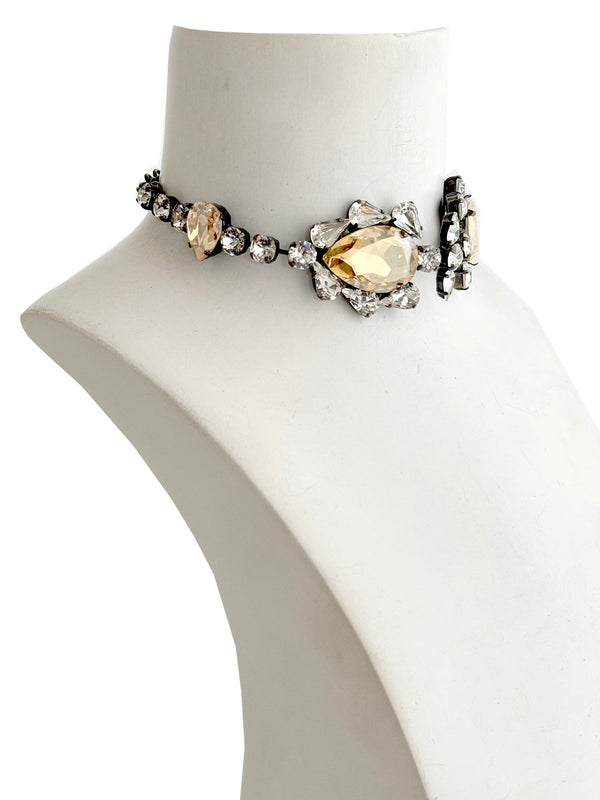 Dynasty Satine Champagne Crystal Choker