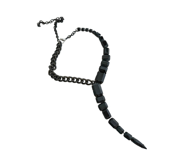 GUNMETAL YVETTE PANTHER NECKLACE - SAMPLE SALE