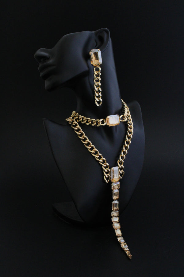 PANTHER DYNASTY AVA GOLD CHOKER