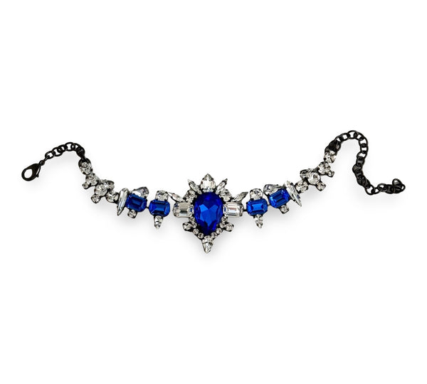 Dynasty Elizabeth Sapphire Crystal Choker