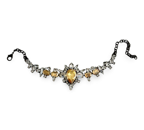 Dynasty Elizabeth Champagne Crystal Choker