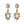 Load image into Gallery viewer, Dynasty Satine Peach Drop Earrings
