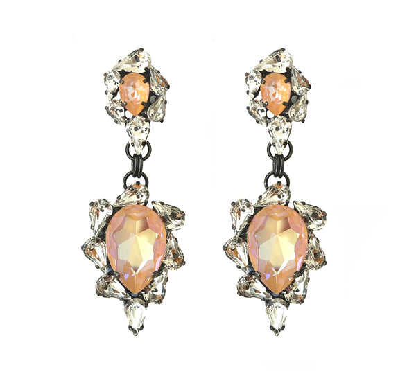 Dynasty Satine Peach Drop Earrings