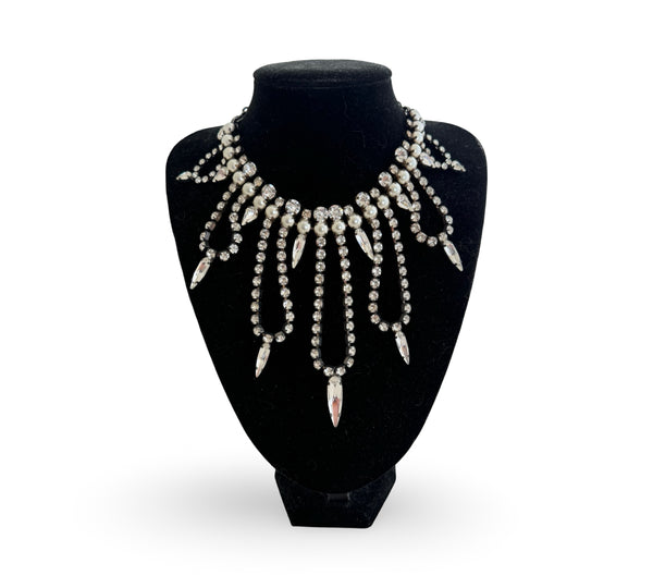 ISHTAR CRYSTAL AND PEARL NECKLACE - SAMPLE SALE