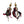 Load image into Gallery viewer, DREAM CATCHER SML MULTI COLOUR FEATHER EARRINGS  - SAMPLE SALE
