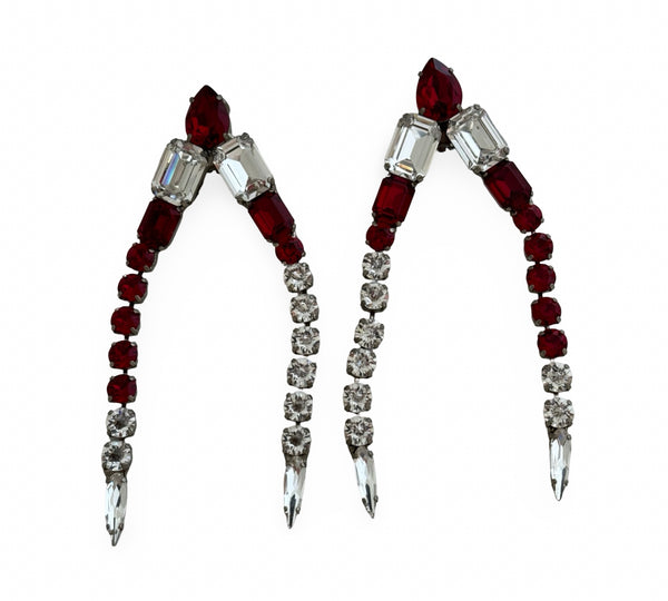 RUBY VICTORIA CHANDELIER EARRINGS - SAMPLE SALE