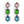 Load image into Gallery viewer, Dynasty Katherine Pink Peridot &amp; Aquamarine Earrings
