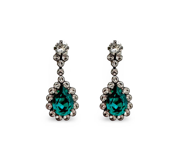 PRINCESS EMERALD DROP EARRINGS - JSS