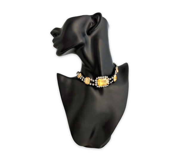 Dynasty Anne Champagne Crystal Choker