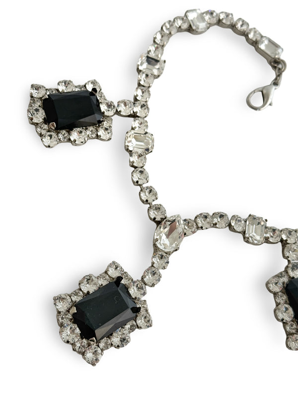 Dynasty Amelia Jet & Crystal Necklace