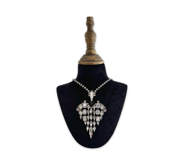 MUSE DYNASTY ANGEL HEART SMALL CRYSTAL NECKLACE