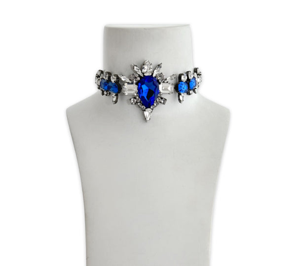 Dynasty Elizabeth Sapphire Crystal Choker