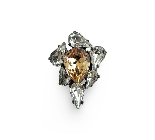 Dynasty Mary Champagne Crystal Ring