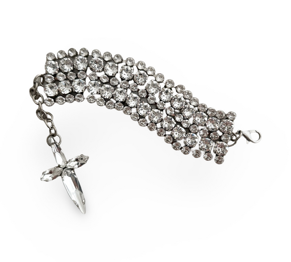 CRYSTAL BRACELET WITH CROSS - JSS