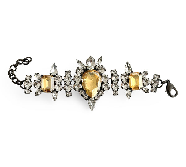 Dynasty Elizabeth Champagne Crystal Bracelet