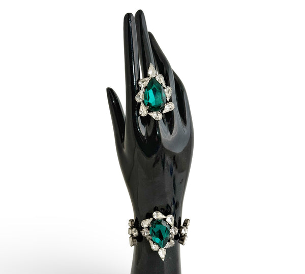 Dynasty Satine Emerald Crystal Bracelet