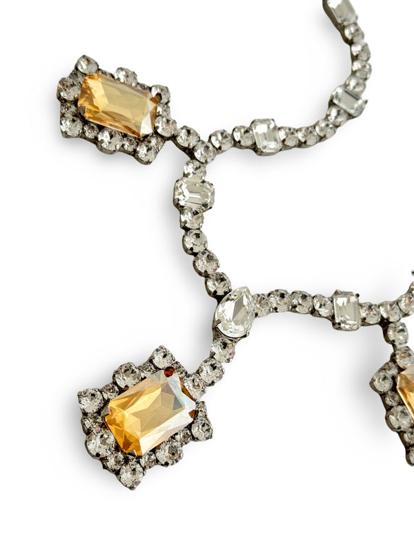 Dynasty Amelia Champagne & Crystal Necklace