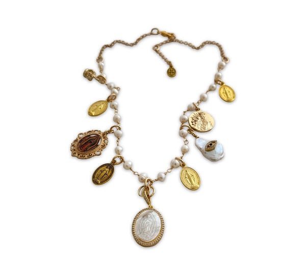 GYPSY MADONNA PEARL NECKLACE