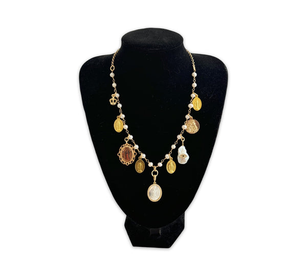 GYPSY MADONNA PEARL NECKLACE