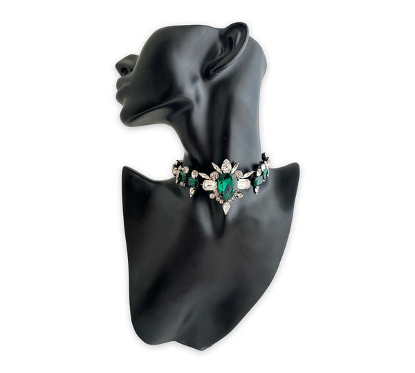 Dynasty Elizabeth Emerald Crystal Choker