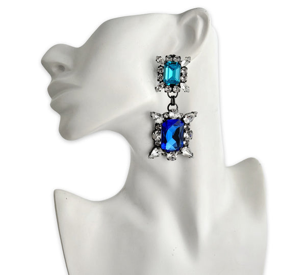 Dynasty Genevieve Sapphire Turquoise Earrings