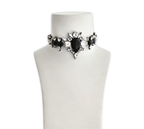 Dynasty Elizabeth Jet Crystal Choker