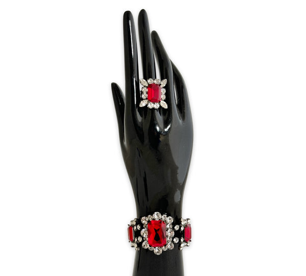 Dynasty Georgette Ruby Crystal Bracelet