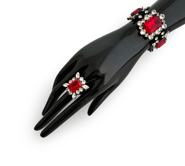 Dynasty Georgette Ruby Crystal Bracelet