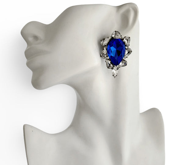 Dynasty Satine Sapphire Crystal Studs