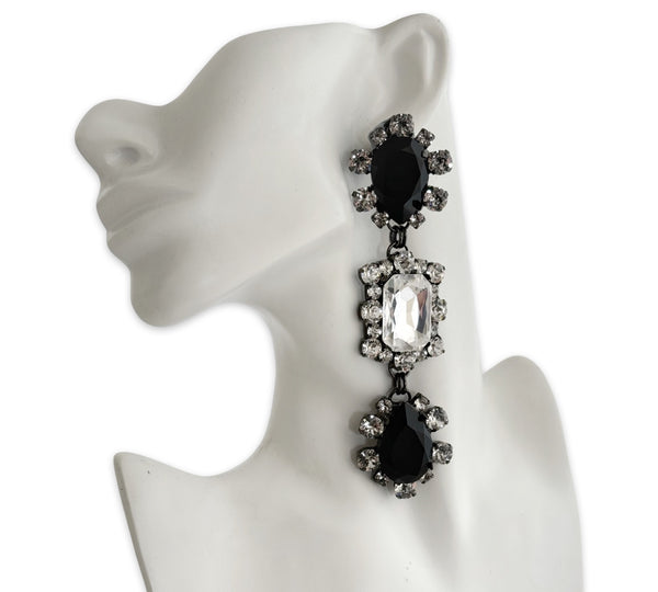 Dynasty Katherine Crystal Noir Earrings