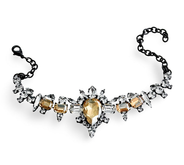 Dynasty Elizabeth Champagne Crystal Choker