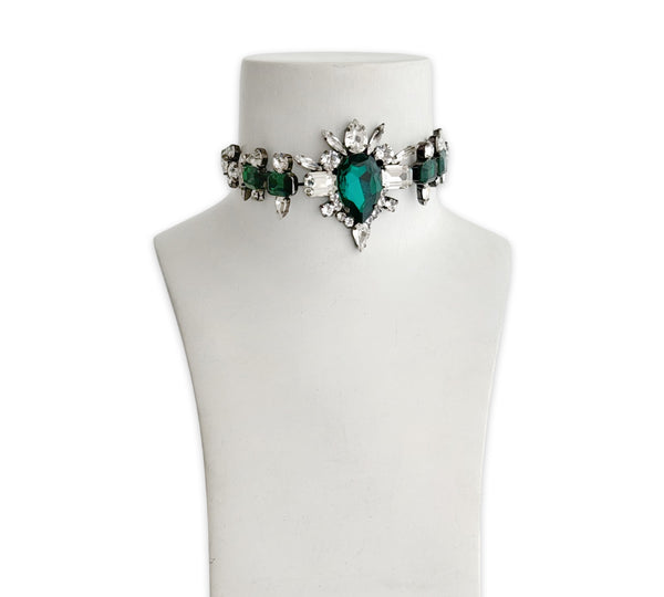 Dynasty Elizabeth Emerald Crystal Choker