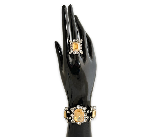 Dynasty Georgette Champagne Crystal Bracelet