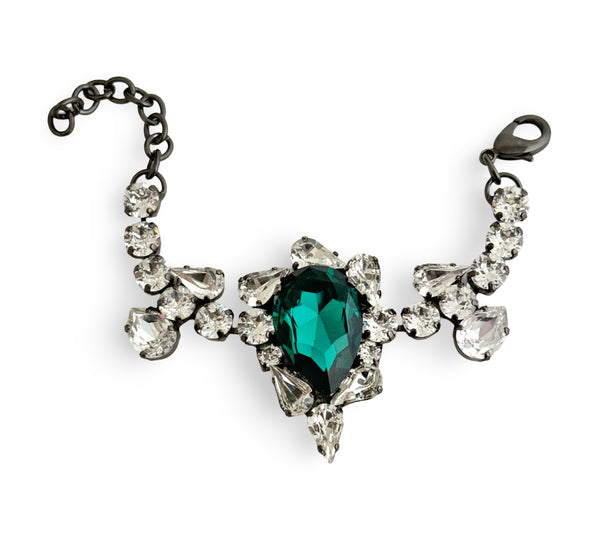 Dynasty Satine Emerald Crystal Bracelet