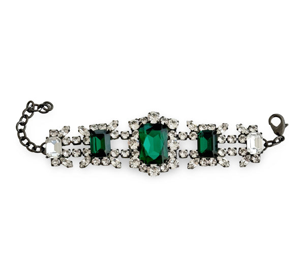 Dynasty Georgette Emerald Crystal Bracelet