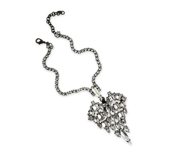 MUSE DYNASTY ANGEL HEART SMALL CRYSTAL NECKLACE