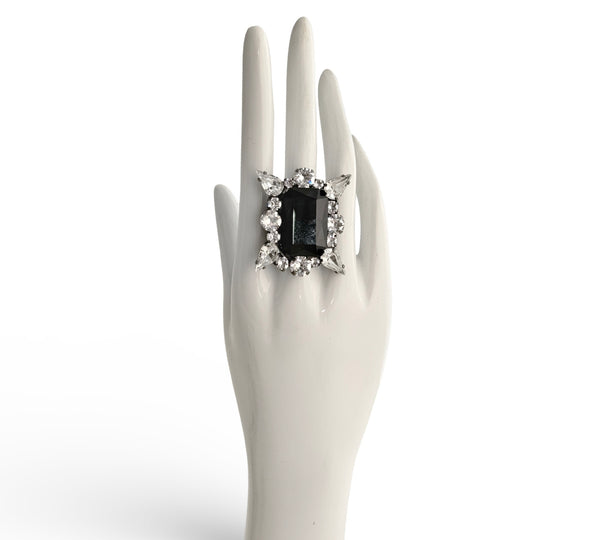 Dynasty Diana Jet Crystal Ring