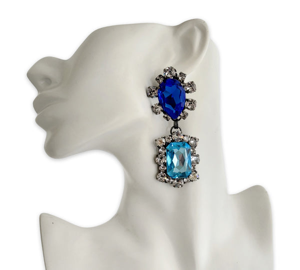 Dynasty Camilla Sapphire Aquamarine Earrings