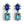 Load image into Gallery viewer, Dynasty Camilla Sapphire Aquamarine Earrings
