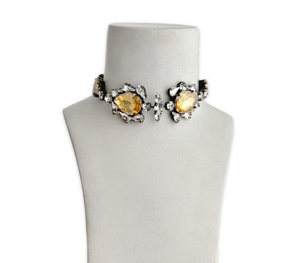 Dynasty Satine Champagne Crystal Choker