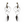 Load image into Gallery viewer, BLACK FEATHER DROP HOOPS - JSS
