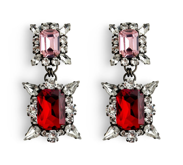 Dynasty Genevieve Pink Ruby Earrings