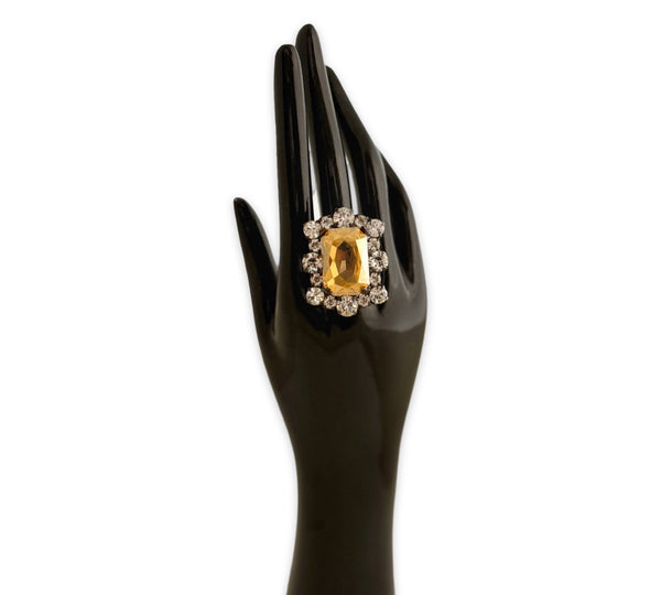 Dynasty Diana Champagne Crystal Ring